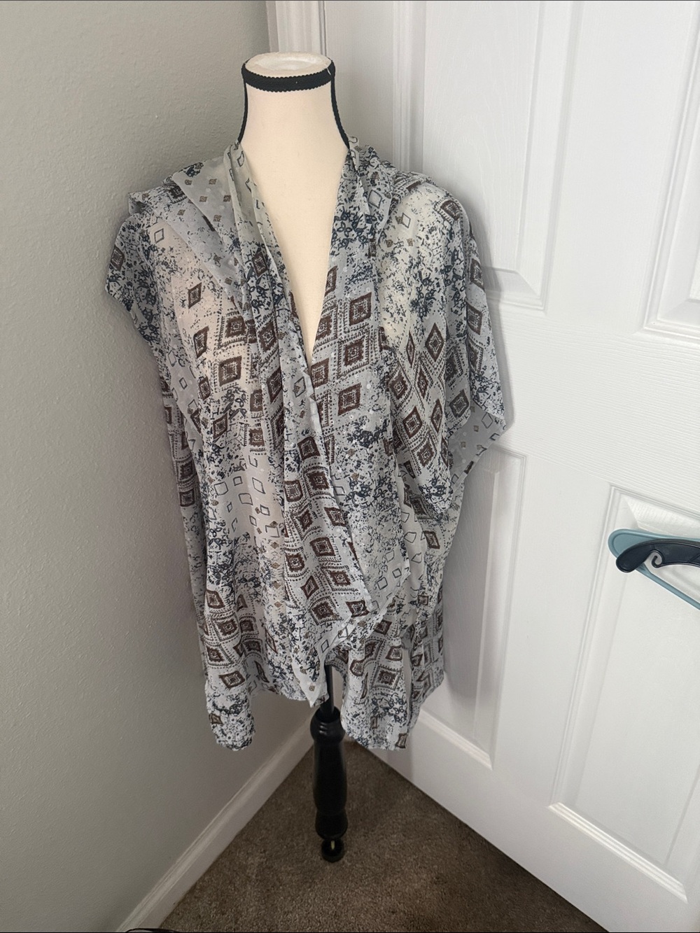 Maurice’s Geometric Open Front Kimono